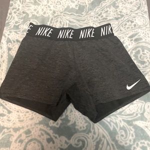 Girls Nike Black/Gray Athletic shorts
